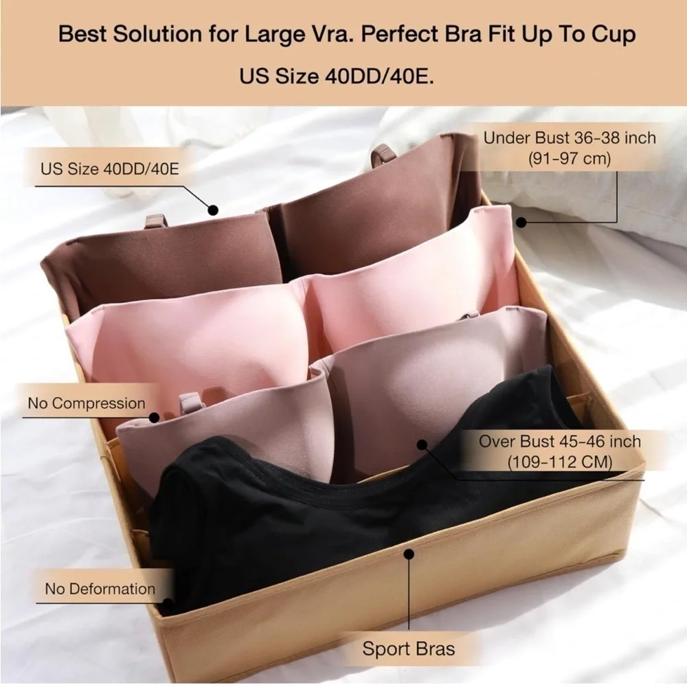 Brand New 7 Pack Foldable Drawer Organizers Dividers Clothing Storage Bras Socks